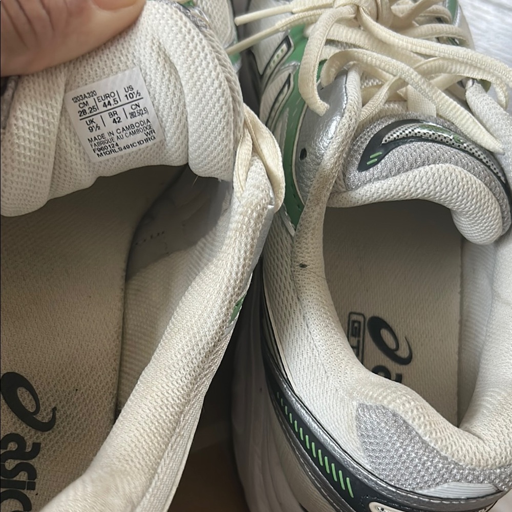 ASICS Green and White Athletic Sneakers - Picture 8 of 11